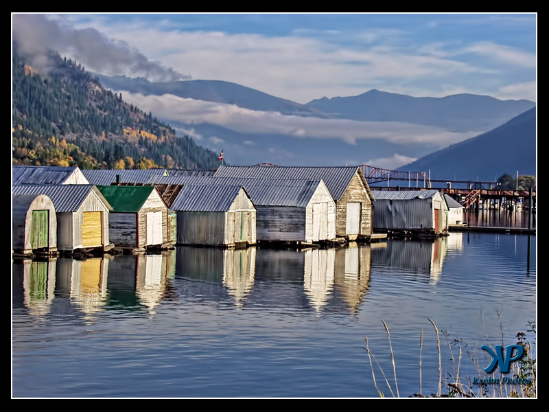 Boat Houses, Nelson, BC, Canada