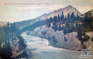 cd2002-pc27.jpg - Bow Falls and Cascade mtn